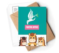 Against Fight Hatred Art Deco Fashion Postcards Envelopes Cards Mailing Year Horse