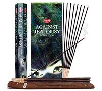 Against Jealousy Incense Sticks and Incense Stick Holder Bundle Insence Insense Hem Incense Sticks