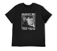 Against Me True Trans Rock Band Pop One Heads Shirt Metal Casual Custom Short Sleeve Cotton T Shirt Black XL