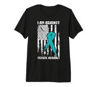 Against Sexual Assault, American Flag Premium T-Shirt