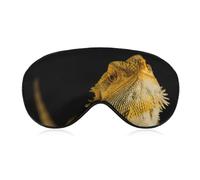 Agama Bearded Dragon Reptile on Black Sleep Eye Mask Sleeping Light Blocking Cover Night Blindfold for Travel Nap