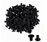 Agamino 100 PCS Black Hole Caps Compatible with IKEA BESTA Shelf, Precision Fit Bore Hole Covers for BESTA TV Units, Invisible Shelf Hole Plugs for Enhance Cabinet & Bookcase Aesthetics