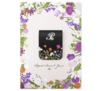 Aganmi Personalized Magnetic Leather Cute Bookmark, Custom Initial Bookmarks Corner Book Mark Reading Accessories Mini Gifts Stocking Stuffers for Women Readers Book Lovers Teachers Black P