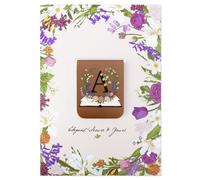 Aganmi Personalized Magnetic Leather Cute Bookmark, Custom Initial Bookmarks Corner Book Mark Reading Accessories Small Gifts Stocking Stuffers for Women Readers Book Lovers Teachers Brown A