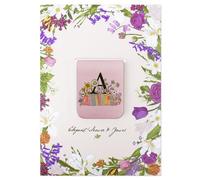 Aganmi Personalized Magnetic Leather Cute Bookmark, Custom Initial Bookmarks Corner Book Mark Reading Accessories Small Gifts Stocking Stuffers for Women Readers Book Lovers Teachers Pink A