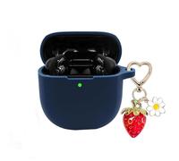 AGAOSH for Bose QuietComfort Earbuds II 2022/ New Bose QuietComfort Ultra Case Cover 2023 with Cute Strawberry Charm Keychain, Soft Silicone Protective Case for Bose QC ii 2 Earbuds Charging Case Blue