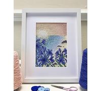 Agapanthus Sunset Art Cross Stitch Kit- Counted Cross Stitch Kit of Flowers on a Beach