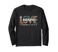 Agape Love Abstract Art Funny Love Inspirational Christian Long Sleeve T-Shirt
