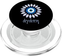 Agape means Love in Greek, Flower Greek Evil Eyes Souvenir PopSockets PopGrip for MagSafe