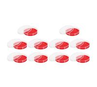 Agar Culture Medium 70mm 10pcs Red Pe Laboratory Plates