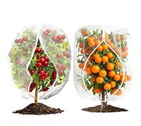Agarte 2PCS 1x1.2m Large Fruit Tree Netting with Drawstring and Zipper, Fruit Tree Netting Bird Protection, Reusable Garden Netting for Fruit Trees, Protection from Anti Birds,Bugs,Cicadas