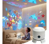 Agarte Dynamic Rotating LED Projector Light, Rechargeable 360 Colorful Rotating Projection Light, Adjustable Brightness Dynamic Ambient Light Strip Base, LED Atmosphere Lamp for Bedroom, Home Theater