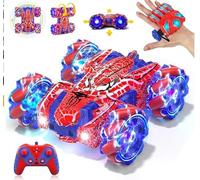 Agarte Spider Remote Control Car, 2.4Ghz 360 Flips Double Sided Monster Truck with Gesture Sensing and LED Lights, 4WD RC Car Toys for Boys 4-12 Birthday