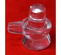 Agarwal Rudraksha Natural Sphatik/Crystal Shivling For Pooja+ Positive Energy / 35-50 Gram/Free 4 Mukhi Rudraksha-B0B5D9YMMRNAMZ