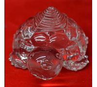 Agarwal Rudraksha Natural Sphatik/Crystal Tortoise Shree Yantra For Pooja/ 140-150 Gram/Free 4 Mukhi Rudraksha-B0B5D7HPMRNAMZ