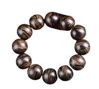 Agarwood 20mm*12 Cambodia Wild Agarwood Bracelets Aloewood Malas Prayer Beads