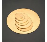Agashi 1-2Pcs Brass Disc round Plate Sheet Diameter 20Mm 30Mm 50Mm 60Mm 80Mm 100Mm 150Mm 200Mm Solid Copper Sheet Plate T0.5-20Mm/Thicknesses1Mm/Dia20Mm(2Pcs)
