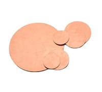 Agashi 5Pcs Diameter 30Mm/50Mm T2 Copper Plate Sheet Disc Cuprum Circular Plate Disk 0.5Mm-3Mm Thickness Cutting/Thick1*30Mm/5Pcs