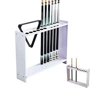 Agashi Billiard Cue Holder, Corner Billiard Cue Stand, Pool Cue Rack, Holds 12 Cues, for Professional Pool Hall/White Wood Grain/73 * 17 * 58Cm