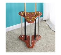 Agashi Snooker Cue Rack 12 Hole Floor-Standing Wooden Billard Pool Cue Stand Freestanding Pool Cue Rack for Pool Cues Rack Storage/Walnut