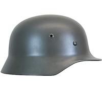 Agashi Ww2 German Army M35 Steel Helmet, Reproduction Imitation Helmets with Leather Liner Chin Strap, Military Equipment Replica Hats