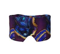 Agate Abstract Purple, Blue, Gold, Full Eye Covers Light Blocking Eye Mask Sleep Eye and Ear Muffs
