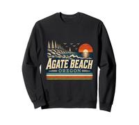 Agate Beach Oregon Sunset Lighthouse Nature Sweatshirt