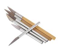 Agate Burnishing Knife Edge Set, Craft Polishing Tool with Bamboo Iron Handle, Ideal for Carving Precious Metal Gold Leaf, Agate Burnisher