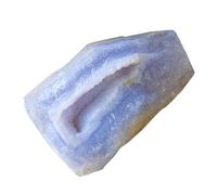 Agate Crystal Stone - Natural Mineral Ore, Decorative Rock Fillers, Blue Lace Gem Gravel | Aesthetic Landscaping Accent, Calming Display Element For Aquarium Bonsai Vase Planter Interior Decor