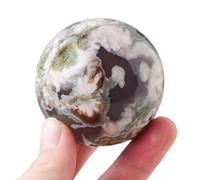 Agate Gemstone Sphere Crystal Ball Home Office Decoration Collection for Divination Photography Decor,40-50mm