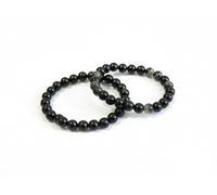 Agate Healing Beaded Bracelets Set of Two - Premium Collection (Black & White Banded Agate)