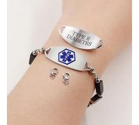Agate Medical Alert Bracelet | Stainless Steel Engraved Bracelet for Emergency Use | Durable Medical ID Wristband YA5007