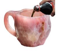 Agate Mineral Coffee Mugs - Multi-Colored, Natural Crystal with Handle