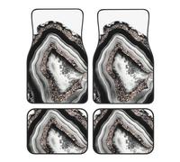 Agate Rose Gold Glitter Glam Gem Decor Art,Car Floor Mats Set of 4,Vehicle Floor Rugs Non-Slip Auto Foot Mats Car Accessories