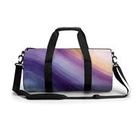 Agate Slice Purple Blue White Travel Gym Bag for Women Men Cylindrical Duffle Bag Sport Workout Bag with Shoulder Strap