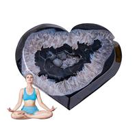 Agate Stone | Black Onyx Palm Gemstones | Love Pocket Massage Worry Stonea, Heart Crystals | Natural Body Balancing, Meditation Tool, Crystal Grid