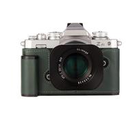 Agaterod Genuine Leather Camera Grip, Genuine Leather Camera Half Bag, Cowhide Leather Combined with High Strength Aluminum Alloy Skeleton,Suitable for Nikon Zfc Camera (Green)