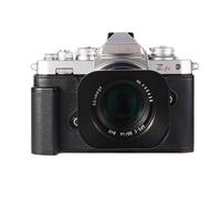 Agaterod Genuine Leather Camera Grip, Genuine Leather Camera Half Bag, Cowhide Leather Combined with High Strength Aluminum Alloy Skeleton, Suitable for Nikon Zfc Camera (Black)