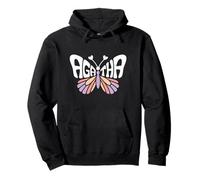 Agatha Butterfly - Personalized Cute Name Word Art Pullover Hoodie
