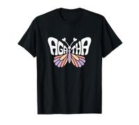 Agatha Butterfly - Personalized Cute Name Word Art T-Shirt