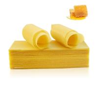 Agatige 10PCS Beeswax Sheets 133x90mm for Candle Making & Beekeeping | Honeycomb Foundation for Candle Rolling and Beehive Frames, No Paraffin or Additives, Soft and Pliable