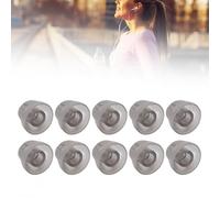Agatige 10pcs Hearing Aid Power Domes, 5mm Soft Silicone Open Domes Hearing Aid Ear Tips Hearing Aid Open Dome Earbud Black Layer Earplugs Replacement Parts for The Elderly