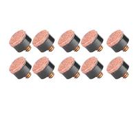 Agatige 10pcs Screw Billiard Pool Cue Tips Replacement, Pool Sticks Accessories for Billiard Replacement Kit (10mm)