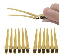 Agatige 12Pcs Professional Hair Clips for Styling Sectioning, 3.5in Hairdresser Clips Metal Duck Bill Hair Clips Hair Pins Curl Clip for Hair Styling, Hair Coloring