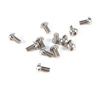Agatige 12Pcs Ti Titanium Bolts, 10mm-13mm Bicycle Stem Bolts Screw Titanium Alloy M5 x 10mm-13mm Brake Cycle Rotor Screws(SILVER)