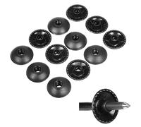 Agatige 12PCS Trekking Pole Tips Set, Round Trekking Poles Snow Ski Mud Baskets, Hiking Walking Stick Replacement Tip Protectors Accessory for Outdoor Activities