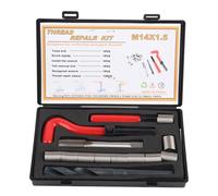 Agatige 15PCS Thread Repair Kit, M14x1.5 Female Thread Repairing Accessory Assortment Kit Drill Helicoil Repair Set for Auto High Voltage Switchgear Repairing