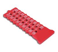 Agatige 16x6cm/6.3x2.36inch Mini Score Counter, 18 Hole Golf Scoreboard, Portable GolfGame Scorekeeper Golf Stroke Shot Putt GolfScore Keeper Number Bocce Accessories GolfAccessories (Red)