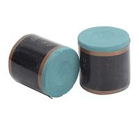 Agatige 2 Piece Cue Chalk, 2.4x2.3cm/0.94x0.91in Billiard Cue Tips Chalk No Slip Pool Table Stick Chalks Billiard Accessories Billiards Pool Table Accessories for Home/Tournament Use (Dark Green)