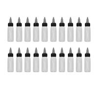 Agatige 20 Pack Empty Tattoo Bottles 30ml Clear Empty Plastic Ink Bottles with Twist Cap Tattoo Squeeze Bottle Mixing Bottle Tattoo Pigment Container Tattoo Accessories for Tattoo Artists